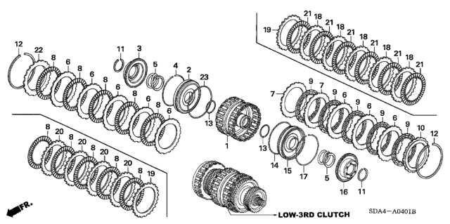 2006 Honda Accord Guide, Clutch (1-3) Diagram for 22510-RCL-A02
