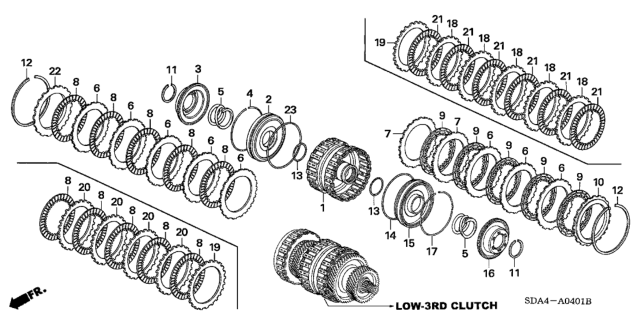 2006 Honda Accord Disk, Clutch Diagram for 22544-RCL-A01