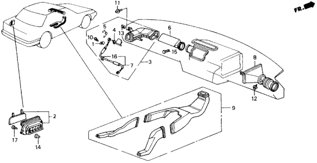 1989 Honda Accord Heater Duct Diagram