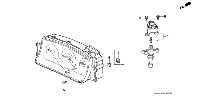 1994 Honda Civic 3 Door SI (ABS) KA 5MT Speed Sensor Diagram