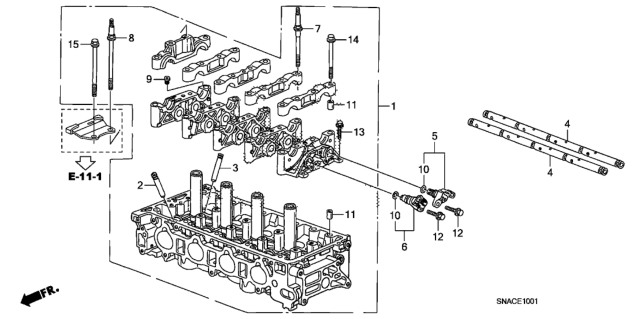 2011 Honda Civic Cylinder Head (2.0L) Diagram