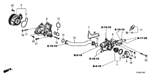 2019 Honda CR-V Water Pump Diagram