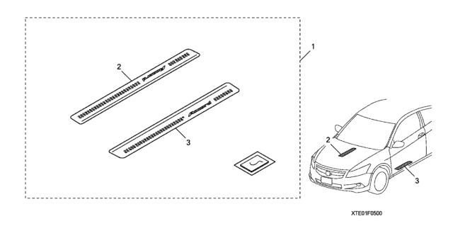 2011 Honda Accord 2 Door EXL-V6 (NAVIGATION) KA 5AT Door Sill Trim Diagram
