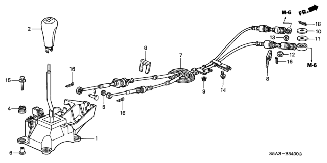 2001 Honda Civic Shift Lever Diagram