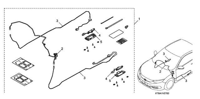 2019 Honda Civic 2 Door LX (HDM CVT) KA CVT Welcome Light Diagram