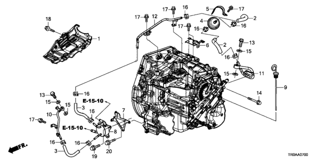 2013 Honda Civic AT ATF Pipe Diagram