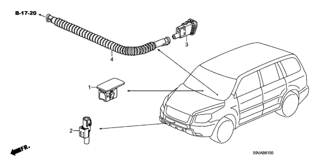 2008 Honda Pilot A/C Sensor Diagram