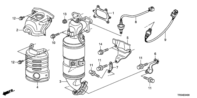 2014 Honda Civic Converter Diagram for 18160-R1Z-A00