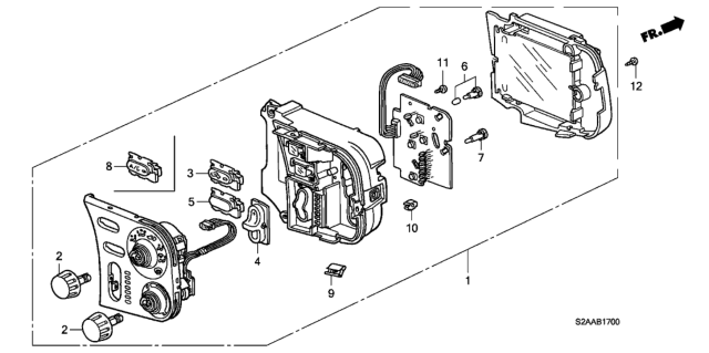 2008 Honda S2000 2 Door CR (WITH AC) KA 6MT Heater Control Diagram
