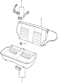 1980 Honda Accord Seat-Back Assy., RR. *YR45L* (NEW GOLD) Diagram for 78150-671-766ZA