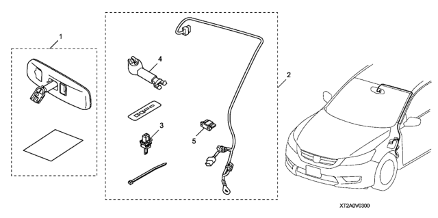 2013 Honda Accord Set, Harness Cover Diagram for 08V03-SDA-100R1