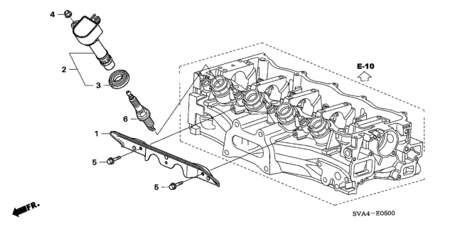 2007 Honda Civic Plug Hole Coil (1.8L) Diagram