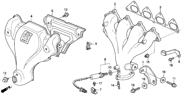 1995 Honda Prelude Exhaust Manifold Diagram