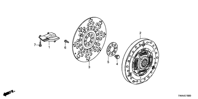 2020 Honda Accord Hybrid Flywheel Assembly Diagram for 22000-5BW-013