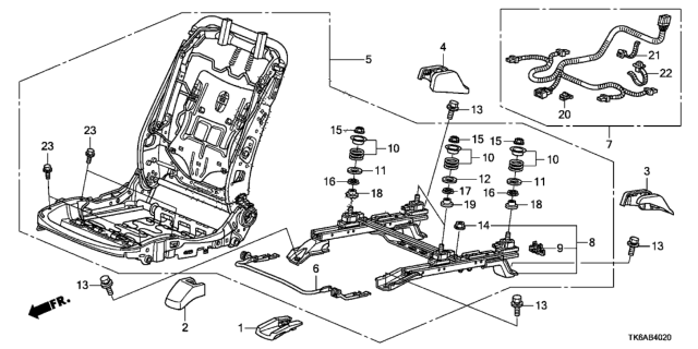 2013 Honda Fit Cover, R. FR. Seat Foot (Outer) *NH167L* (RR) (GRAPHITE BLACK) Diagram for 81107-TF0-G01ZA