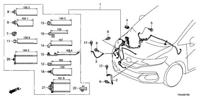 2020 Honda Fit HARN, R- CABIN Diagram for 32100-T5R-A81