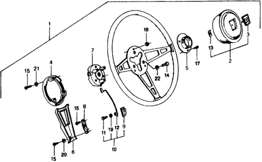 1977 Honda Civic 5 Door ** KL HMT Steering Wheel Diagram