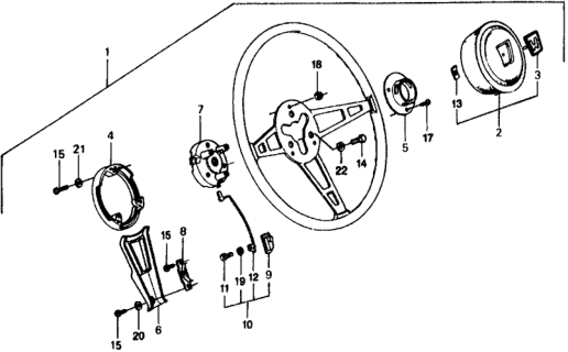 1976 Honda Civic Steering Wheel Diagram