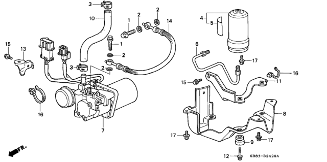 1994 Honda Civic ABS Accumulator Diagram