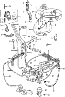 1982 Honda Prelude Resistor, Auto Choke Diagram for 37380-PC2-671