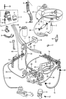 1982 Honda Prelude Hose, Canister Vent Diagram for 17736-PA5-660