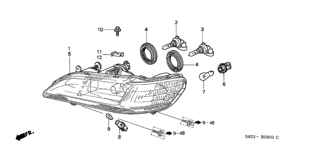 2002 Honda Accord Headlight Diagram