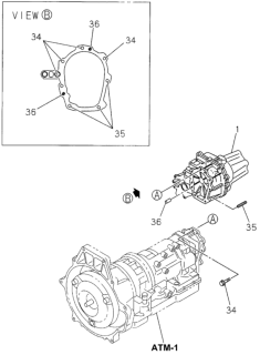 1994 Honda Passport AT Transfer Diagram