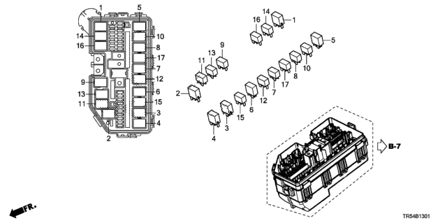 2012 Honda Civic 4 Door GX KA 5AT Control Unit (Engine Room) Diagram 2