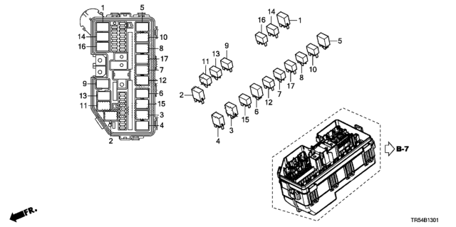 2012 Honda Civic Control Unit (Engine Room) Diagram 2