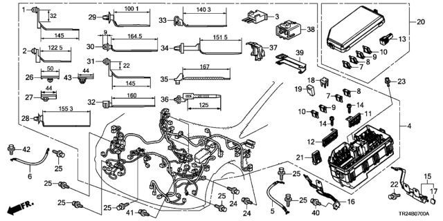 2014 Honda Civic Cable Assembly, Transmission Ground Diagram for 32601-TR2-000