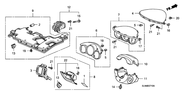 2008 Honda Fit Outlet Assy., L. Side *NH167L* (GRAPHITE BLACK) Diagram for 77630-SAA-003ZA