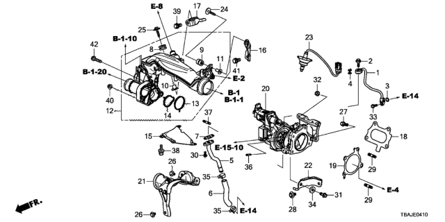 2019 Honda Civic Cover Assy., Turbocharger Diagram for 18902-5AJ-A00