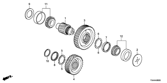 2019 Honda Fit AT Final Drive Shaft Diagram