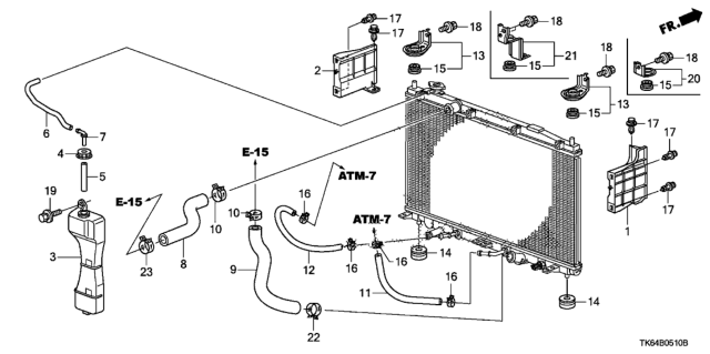 2012 Honda Fit Hose, Water (Lower) Diagram for 19502-RB0-900