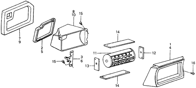 1978 Honda Civic 5 Door ** KH HMT Fresh Air Panel Diagram