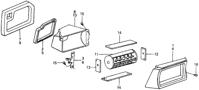 1979 Honda Civic Fresh Air Panel Diagram