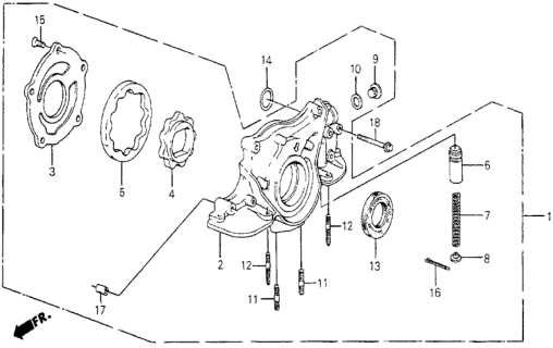 1985 Honda Civic Rotor, Pump (Inner) Diagram for 15131-PE0-003