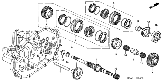 2003 Honda Civic MT Mainshaft Diagram