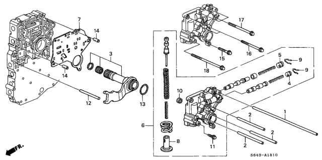 1998 Honda Accord Body Assy., Regulator Diagram for 27200-P7X-000