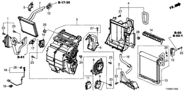 2019 Honda HR-V Hose, Drain Diagram for 80271-T7X-A00