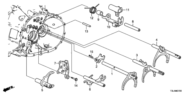 2013 Honda Accord MT Shift Fork (L4) Diagram