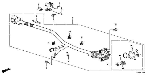 2013 Honda Fit EV Cable Assy., Charge Inlet Diagram for 1F410-RDC-A01