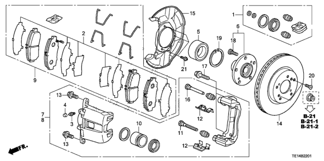 2012 Honda Accord Front Brake Diagram