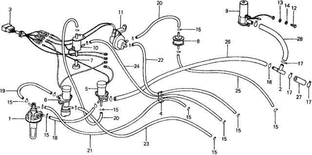 1976 Honda Civic 5 Door ** KL HMT HMT Control Valve Diagram
