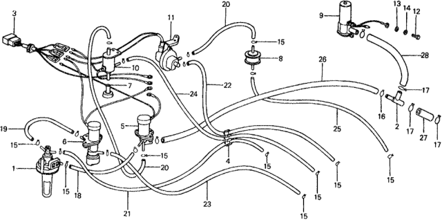 1976 Honda Civic HMT Control Valve Diagram