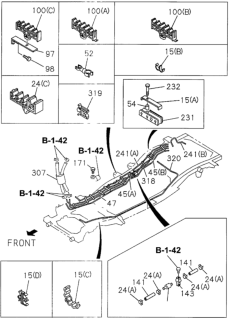1995 Honda Passport Clip, Fuel Pipe (H=4.4) Diagram for 8-94435-551-1
