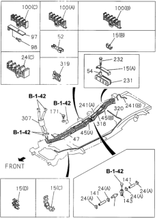 1994 Honda Passport Clip, Fuel Pipe Diagram for 8-94425-589-0