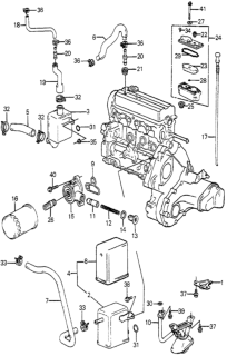 1985 Honda Accord Base, Oil Filter Diagram for 15301-PC6-000