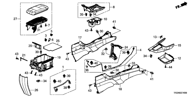 2012 Honda Civic Console Diagram