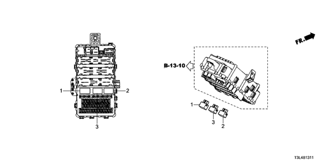 2013 Honda Accord 2 Door LX-S KL CVT Control Unit (Cabin) Diagram 2